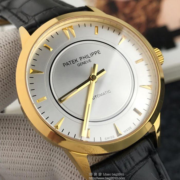 百達翡麗PATEK PHILPPE 男士時尚腕表 西鐵城機芯 牛皮錶帶  wssb3646